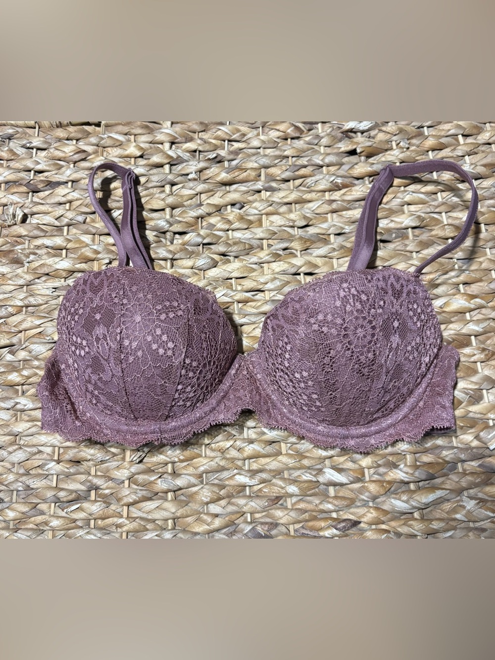 Victoria’s Secret PINK Lace Bra - Mauve Pink 32B